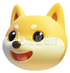 3D卡通可爱表情包狗头