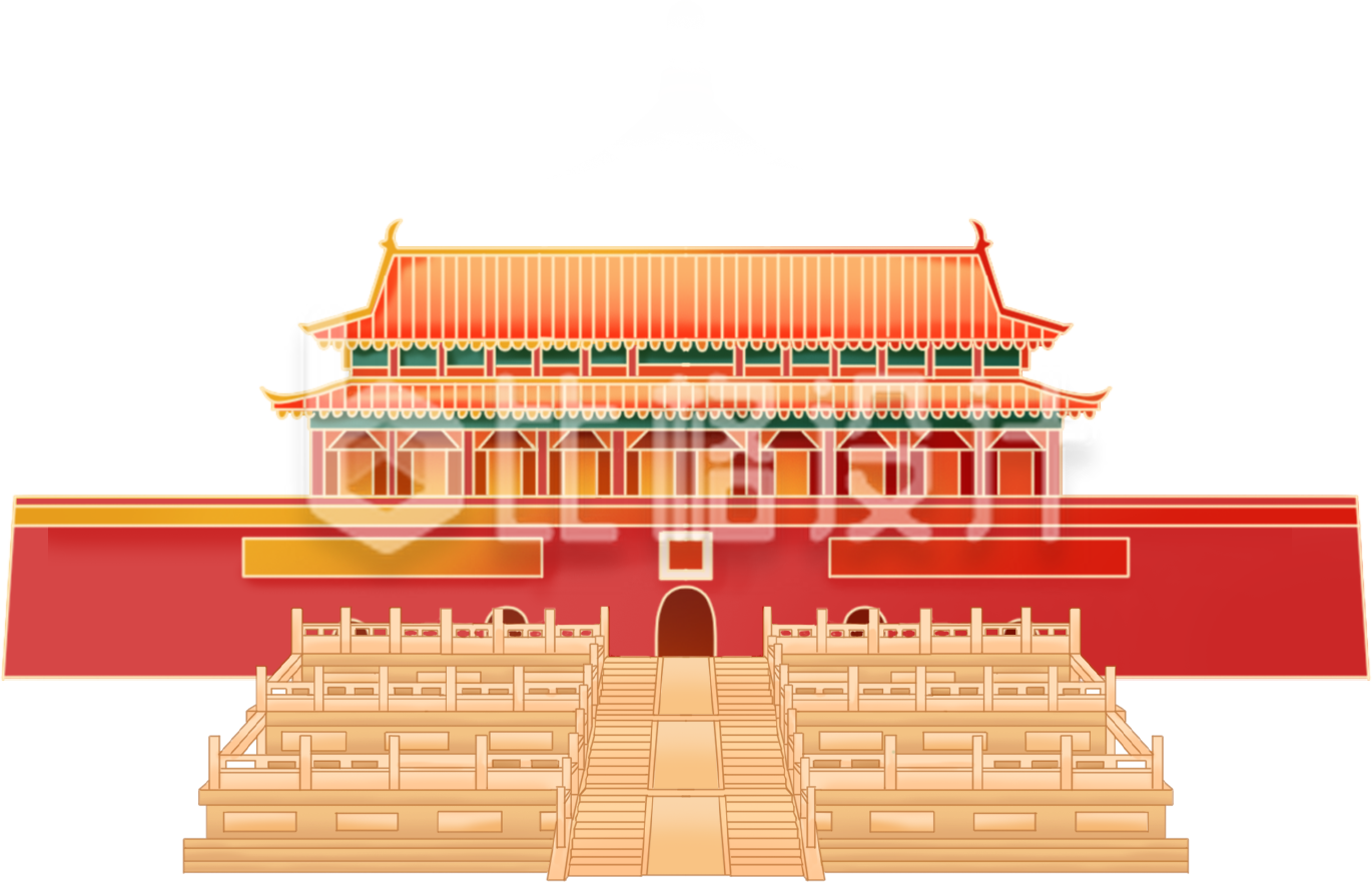 天安门手绘插画