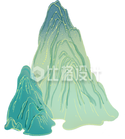 绿色山峰