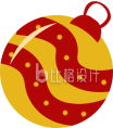 装饰品圣诞节手绘插画