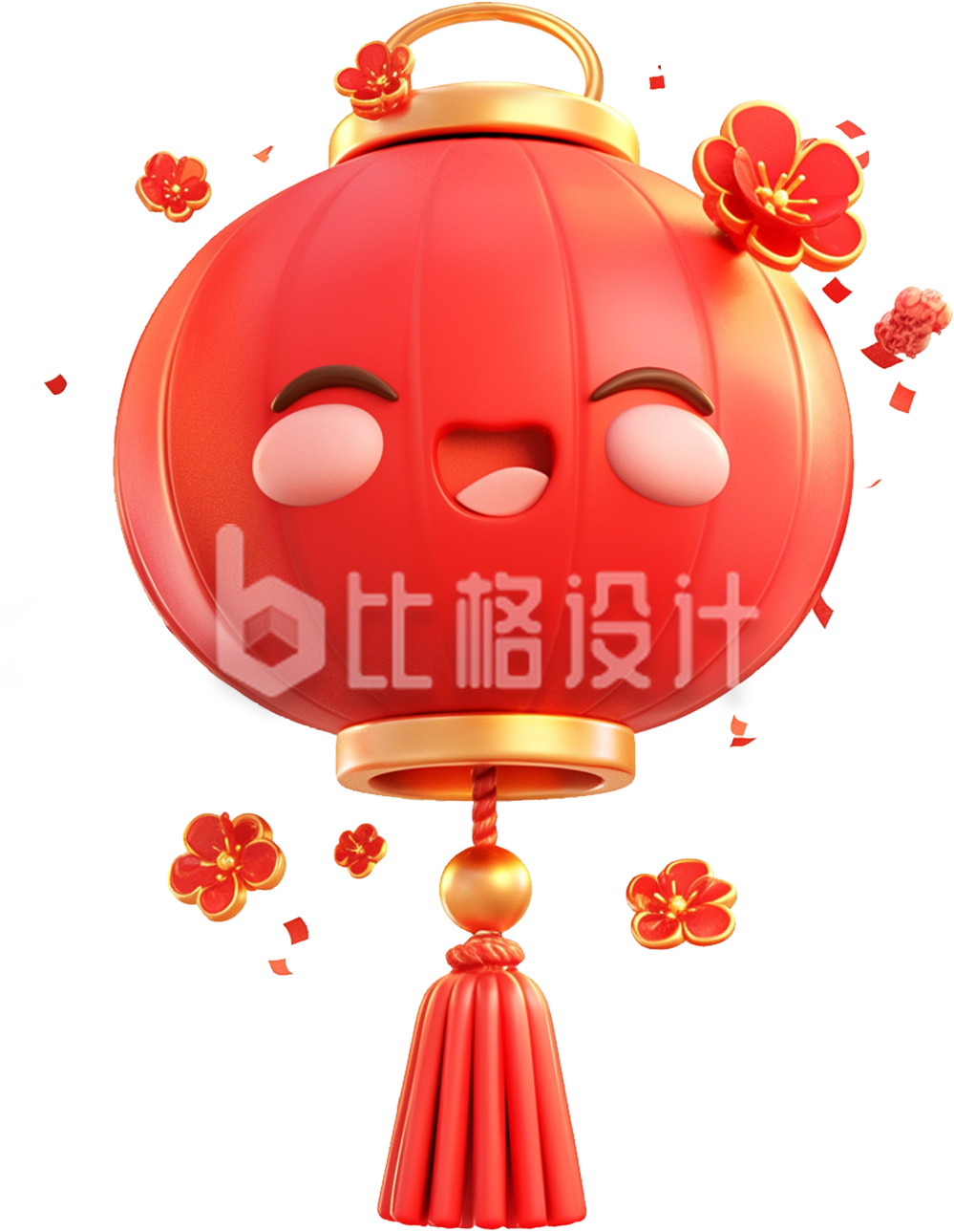 3D卡通红色灯笼