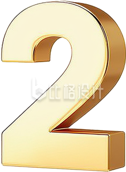 金属3D数字2