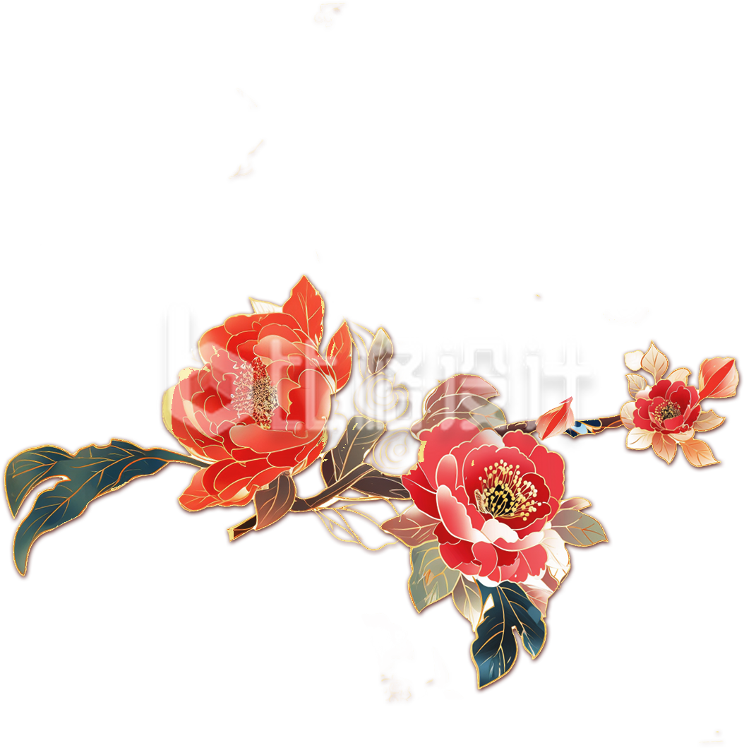 一只牡丹花朵