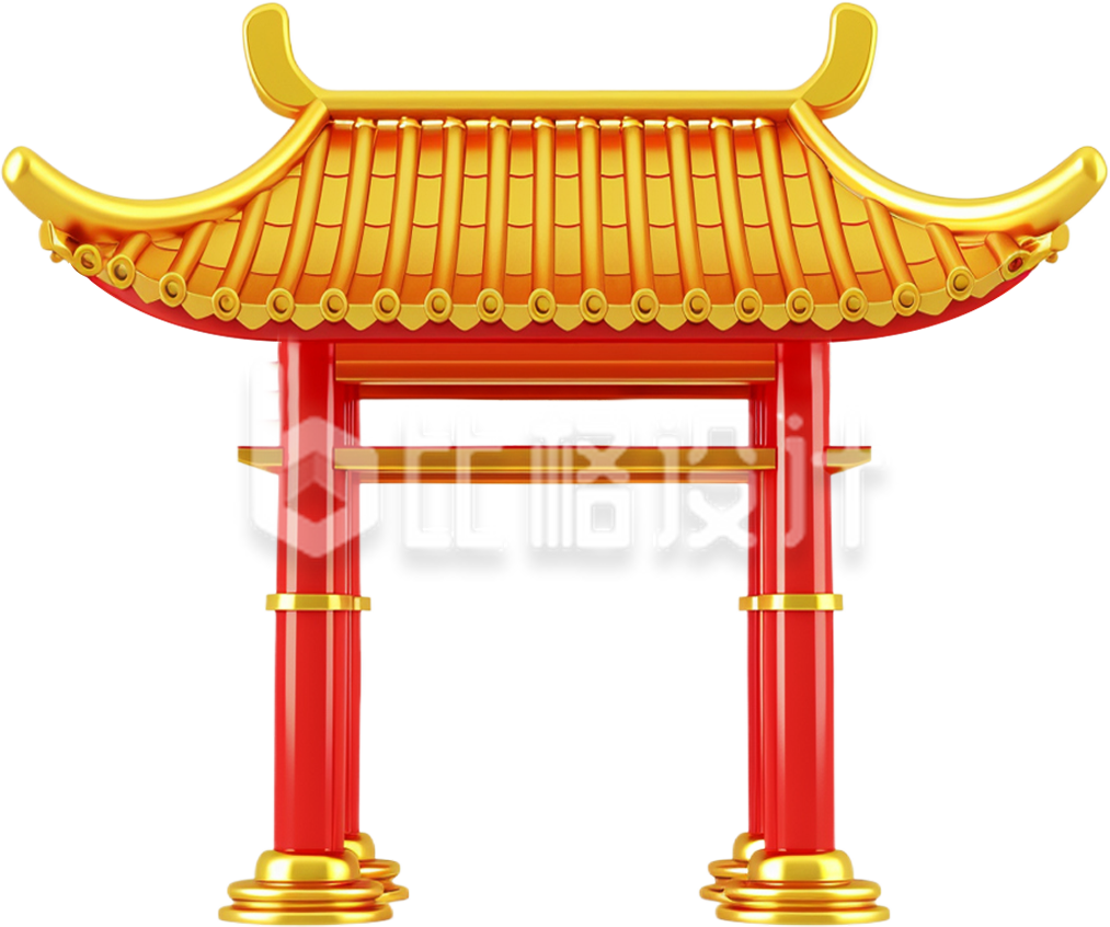 古建筑大气3D手绘