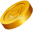 金币3D金融理财手绘插画