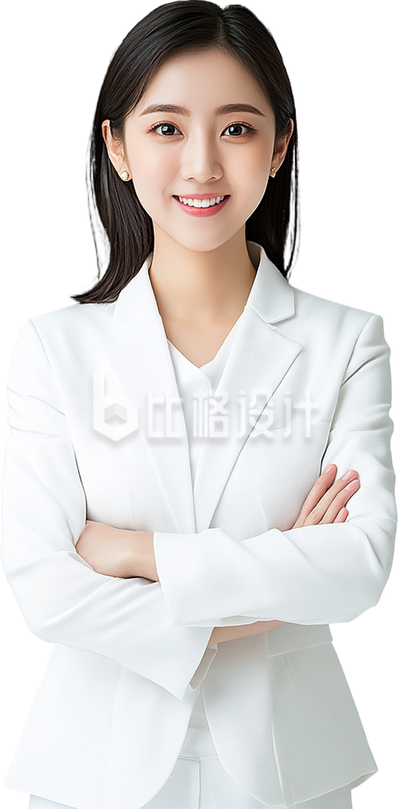 白色西装职场女性