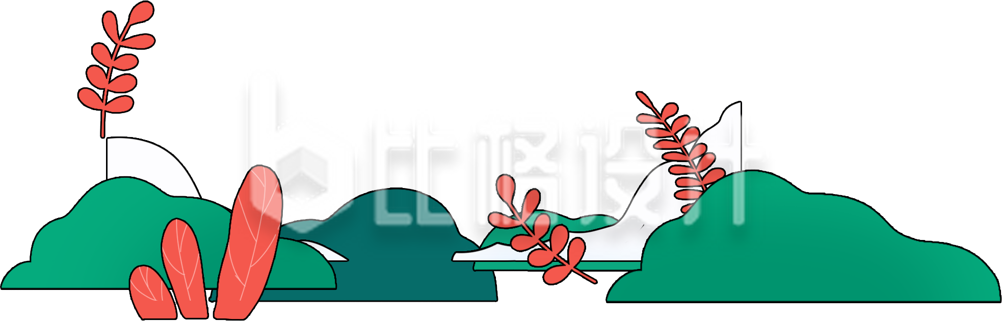 植物绿植手绘