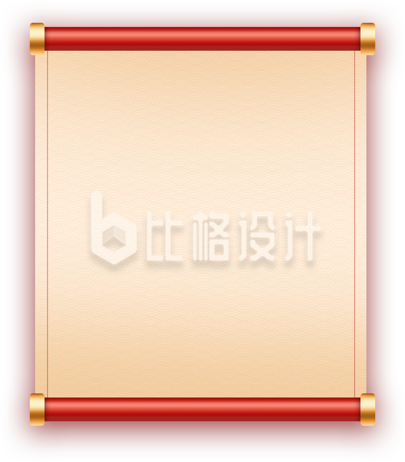 卷轴红色喜庆