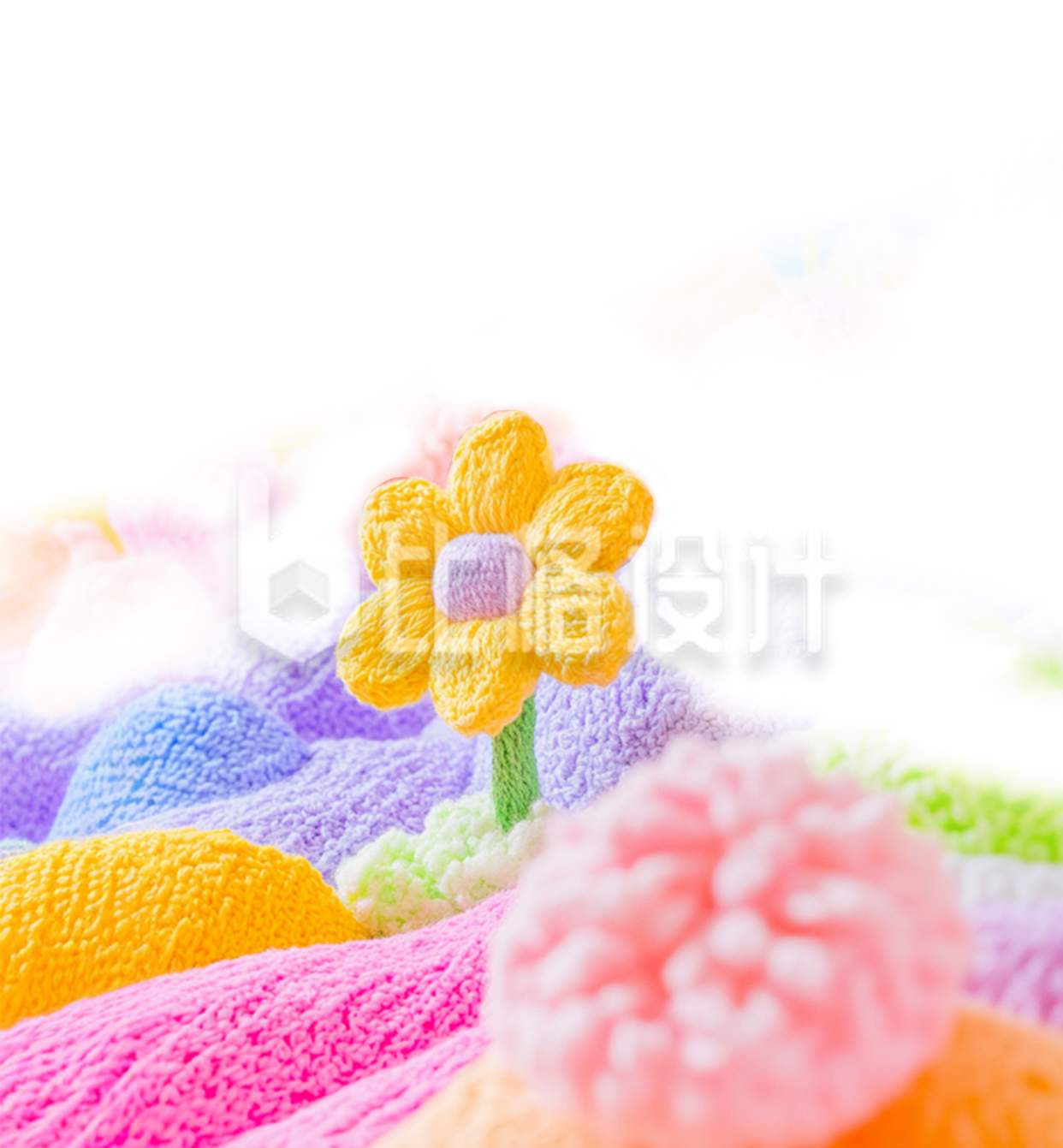 毛线编织的花朵