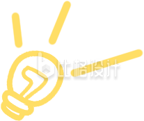 黄色灯泡手绘