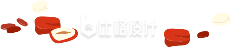 红枣枸杞食物腊八粥手绘插画