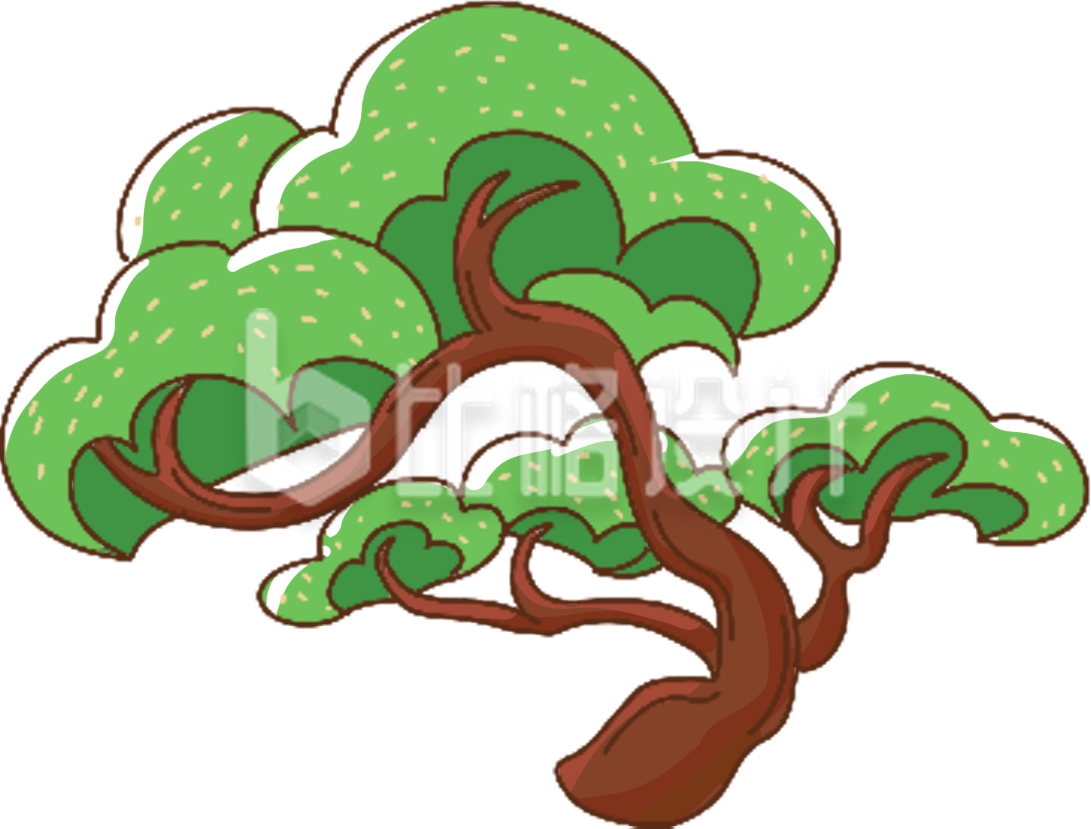 卡通松树手绘