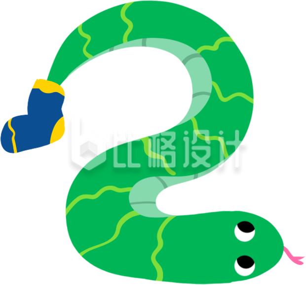 绿色卡通蛇