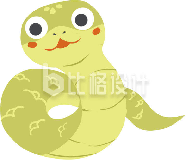绿色卡通蛇