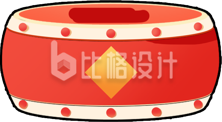 红色鼓手绘