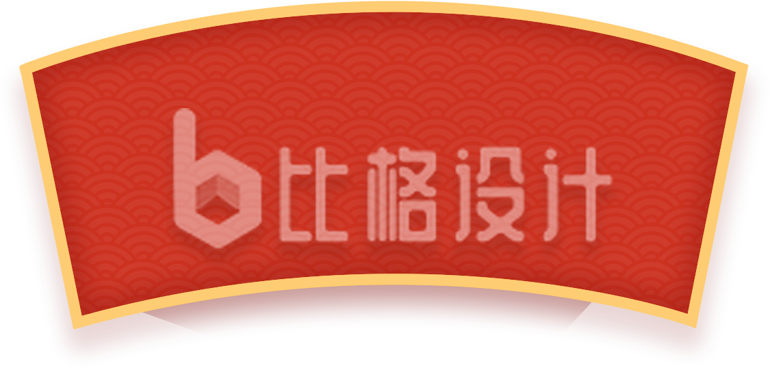 红色中式框手绘插画