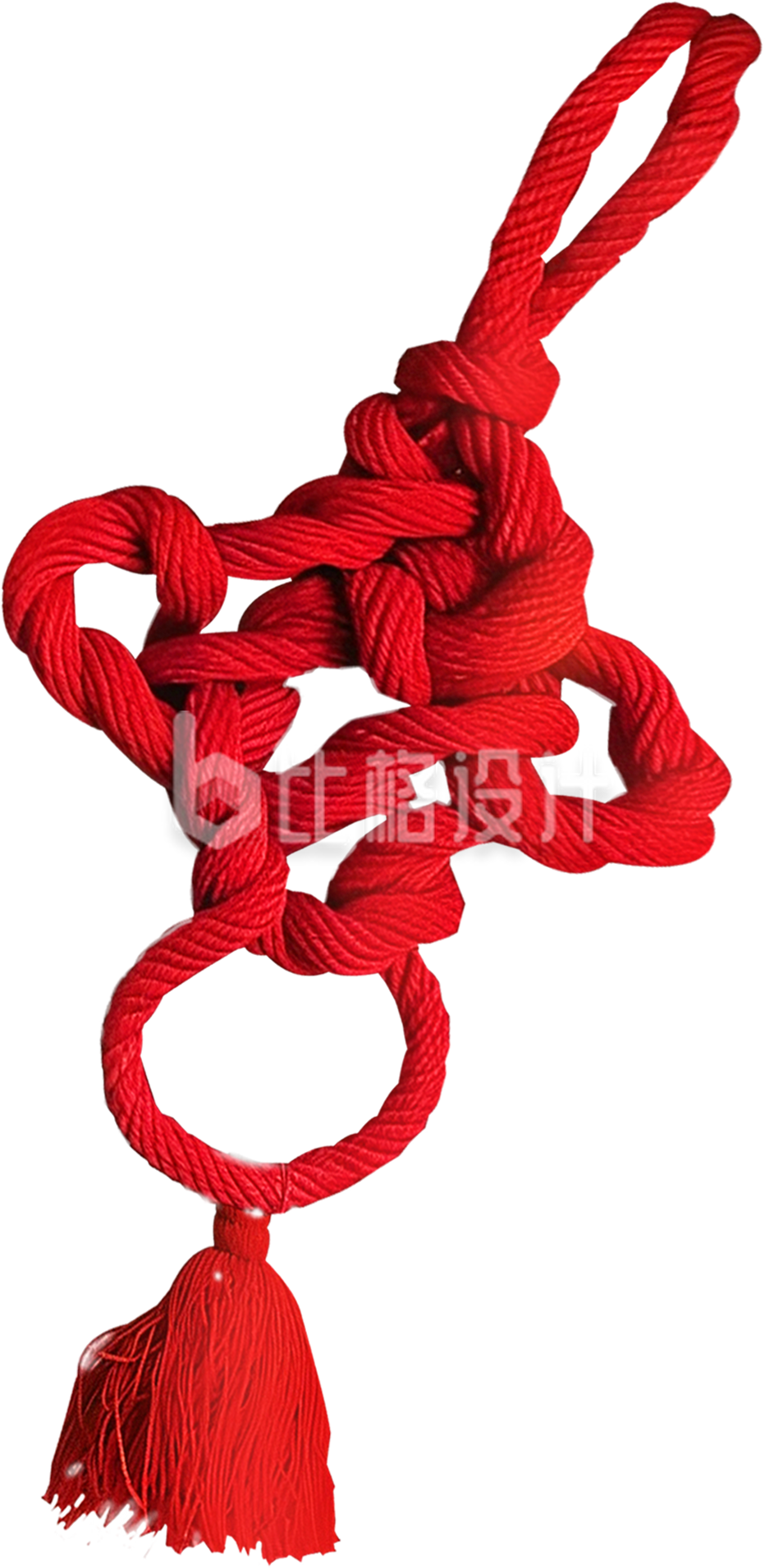 红色中国结毛线免抠图片
