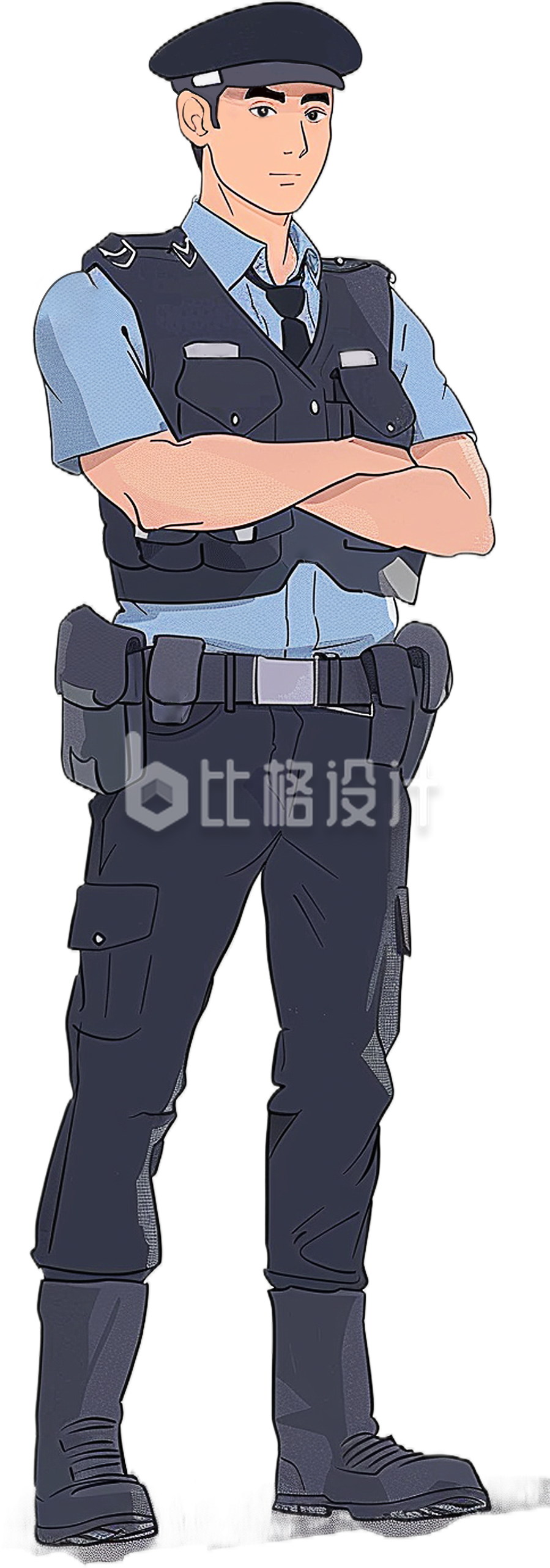 警察人物插画
