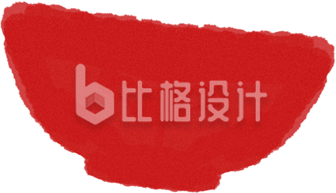 手绘红色碗
