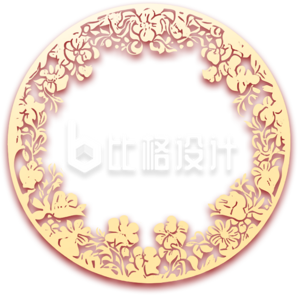 手绘镂空圆形花纹