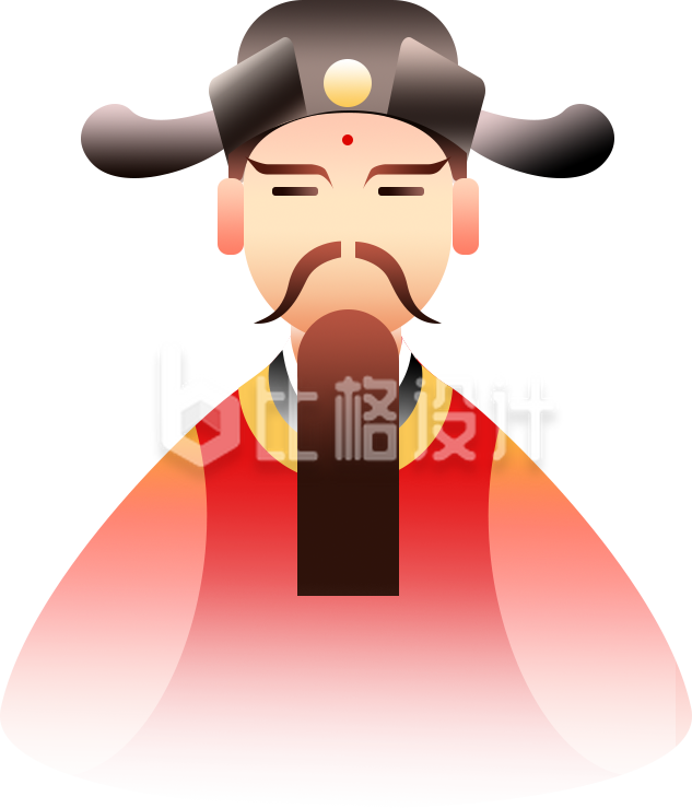灶神手绘插画