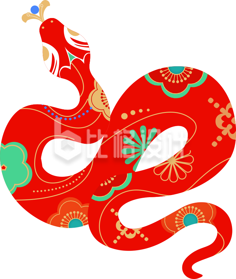 蛇手绘插画