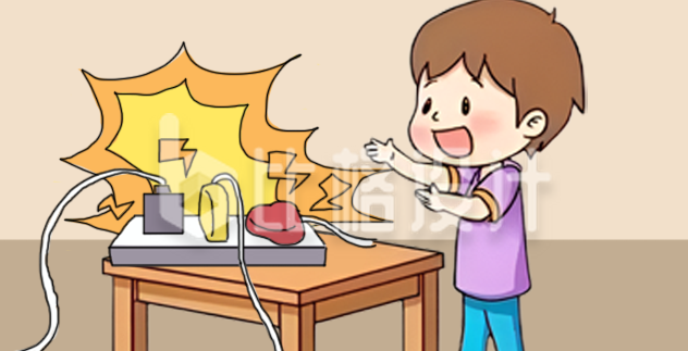 用电安全照片插画