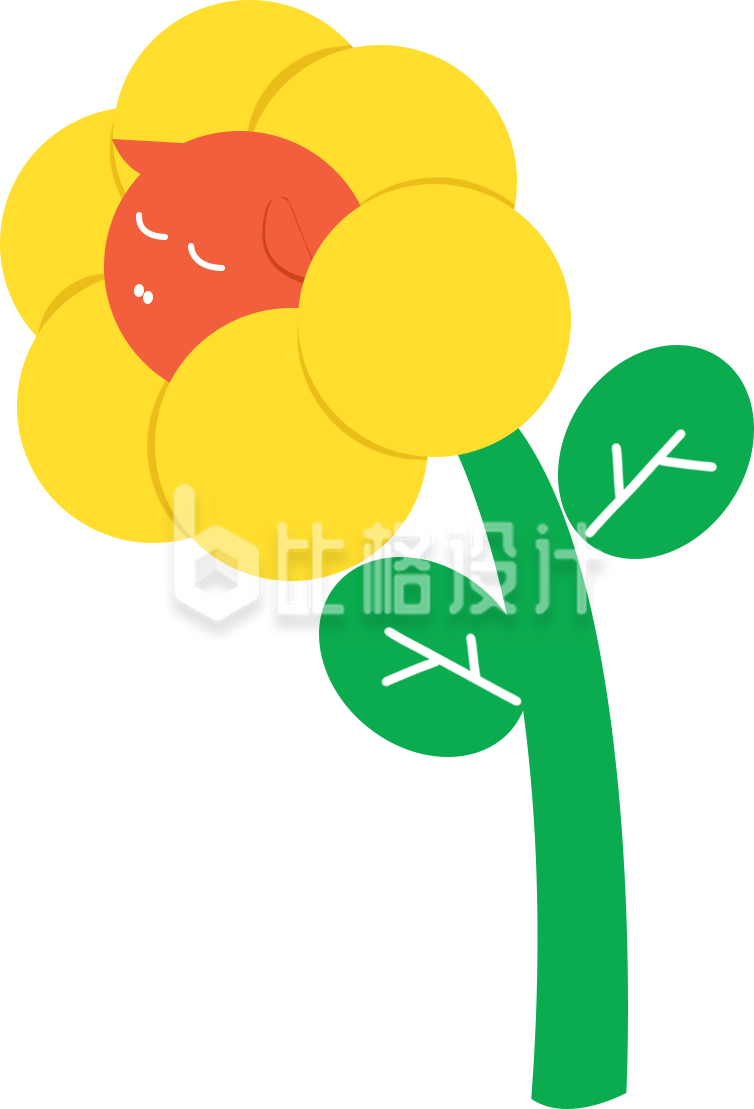 太阳花手绘插画