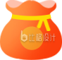 钱袋理财手绘插画
