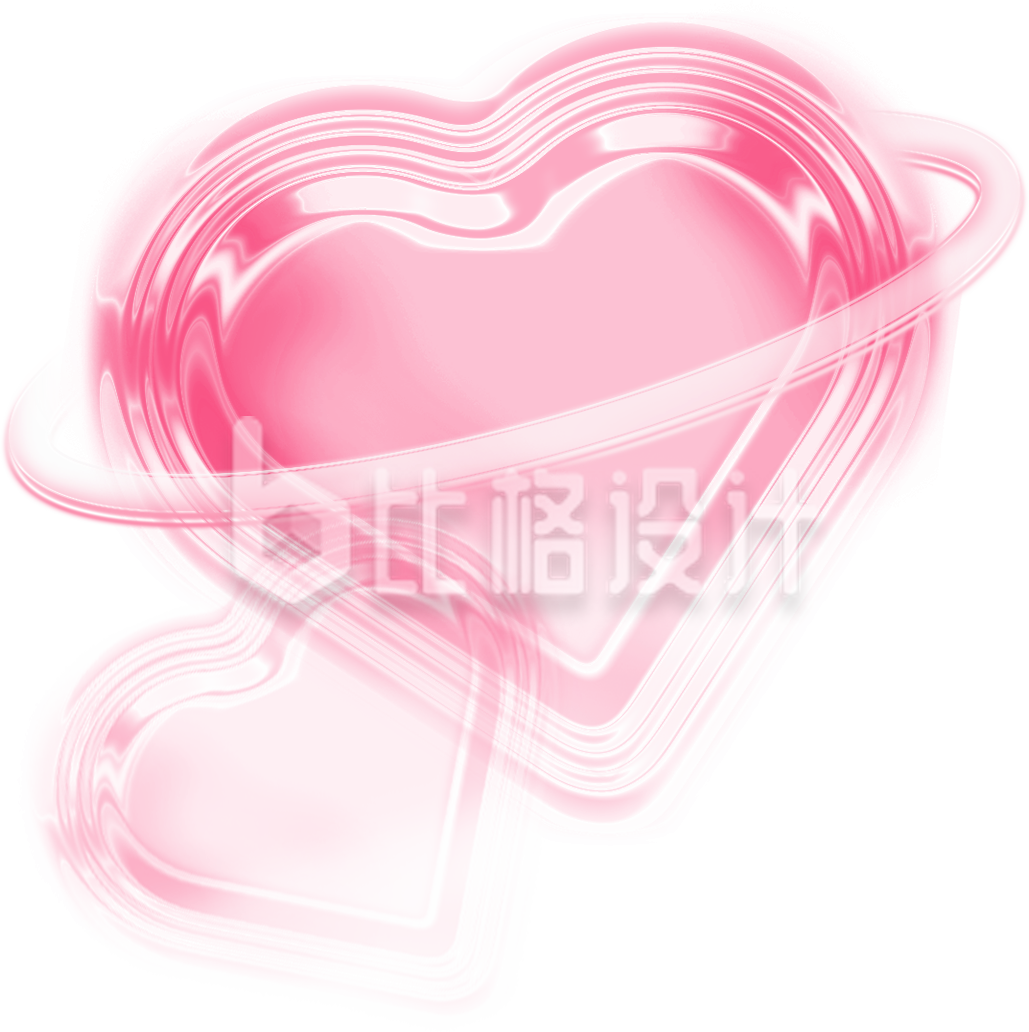 渐变爱心粉色简约