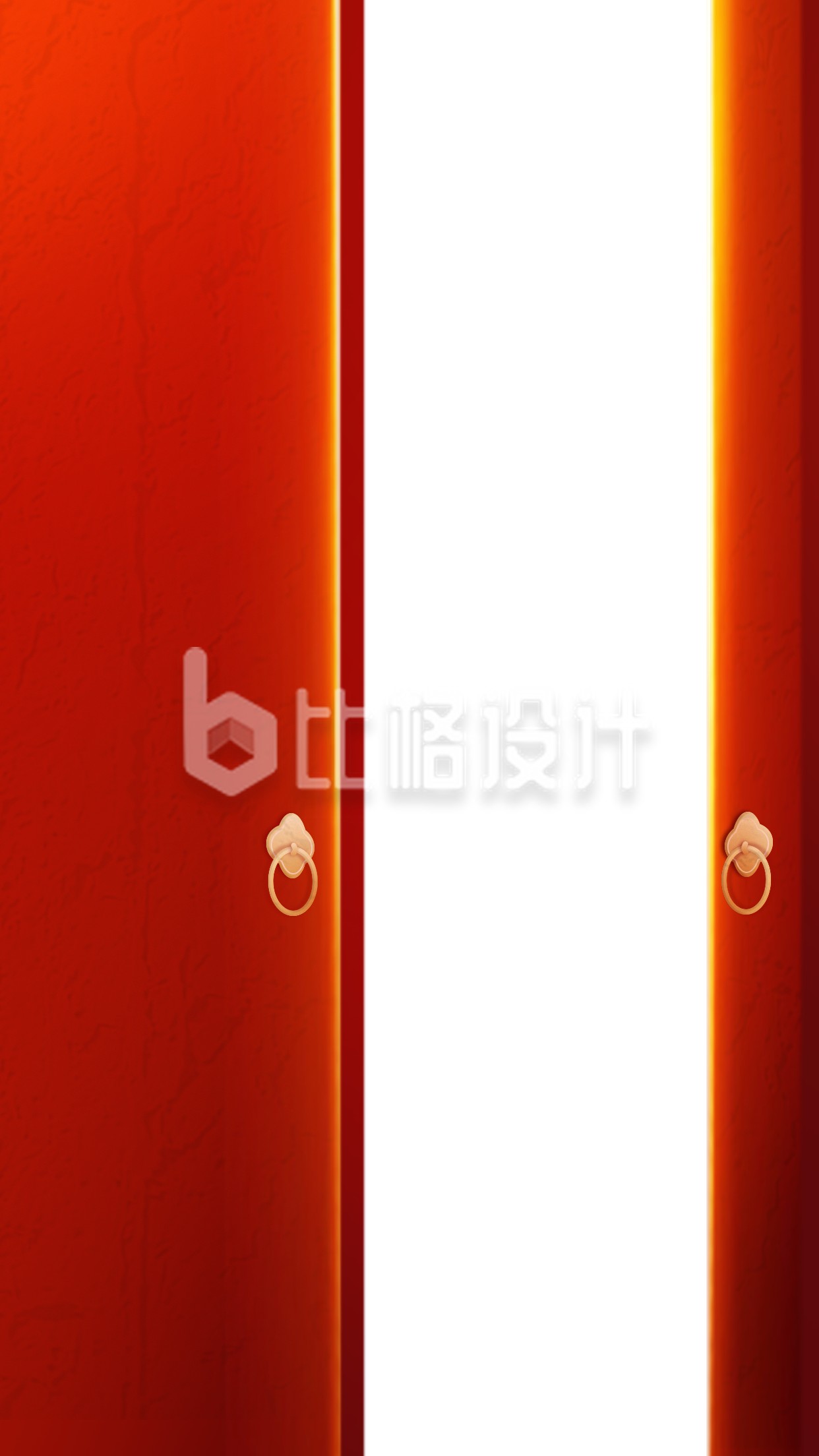 大门红色插画