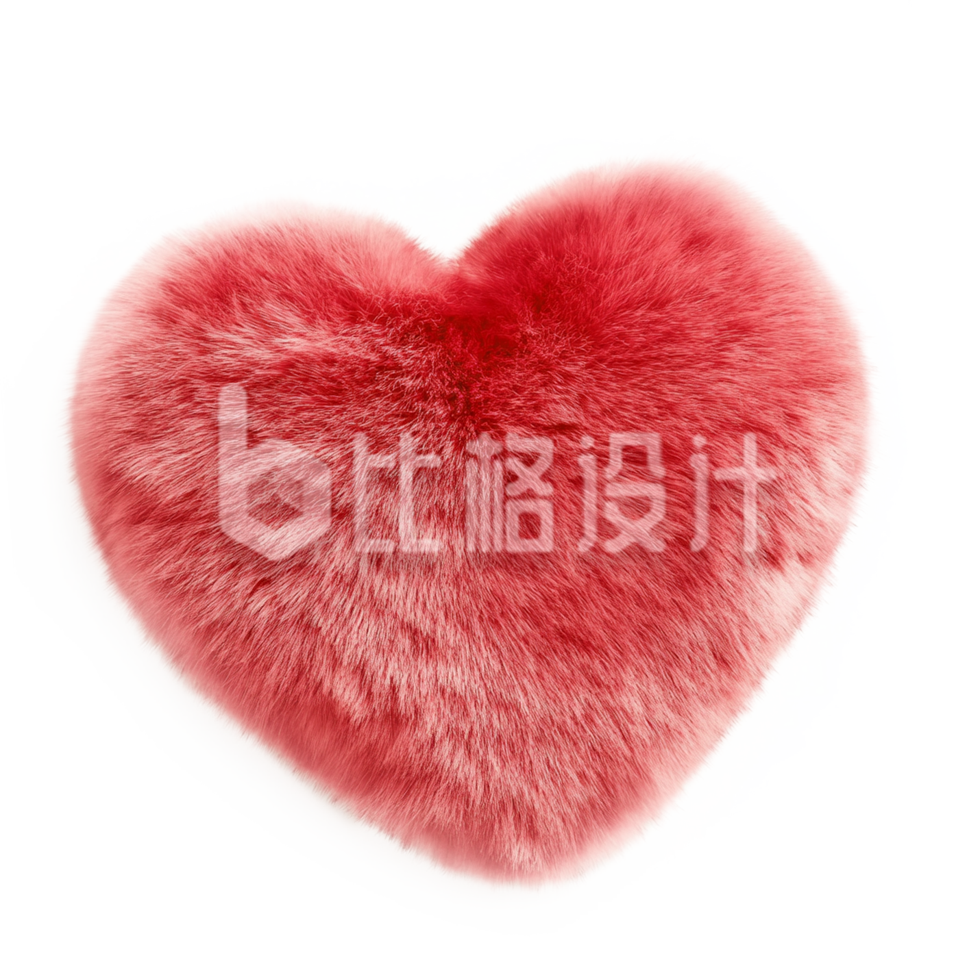 红色毛绒爱心