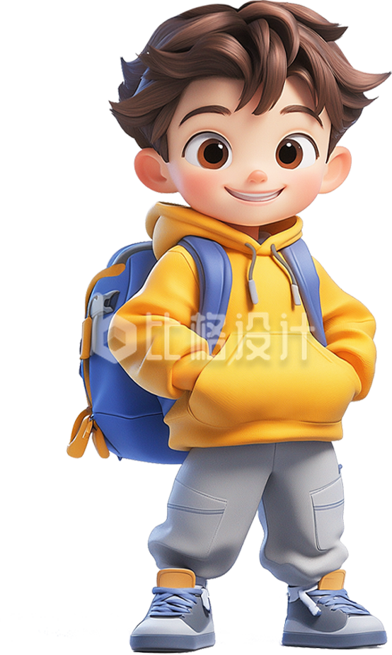 3D黄衣服男孩