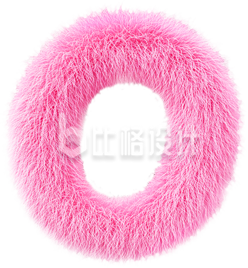 毛绒风英文字母O