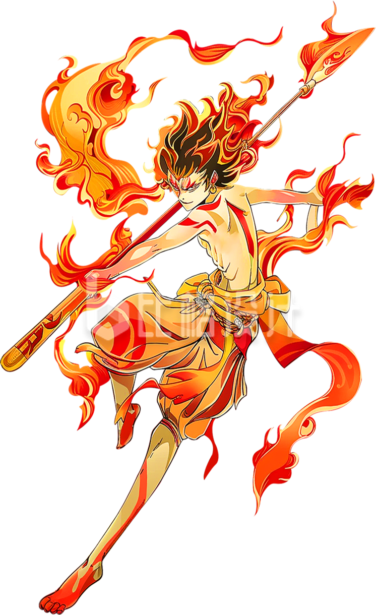 哪吒插画手绘动漫人物