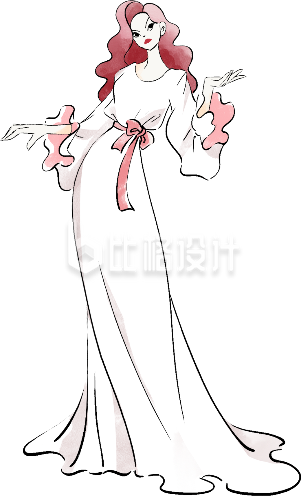 女生女神手绘