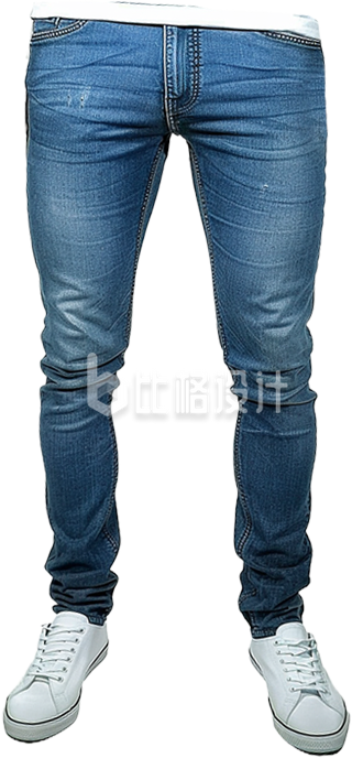 牛仔裤紧身服装优惠实景免抠图片