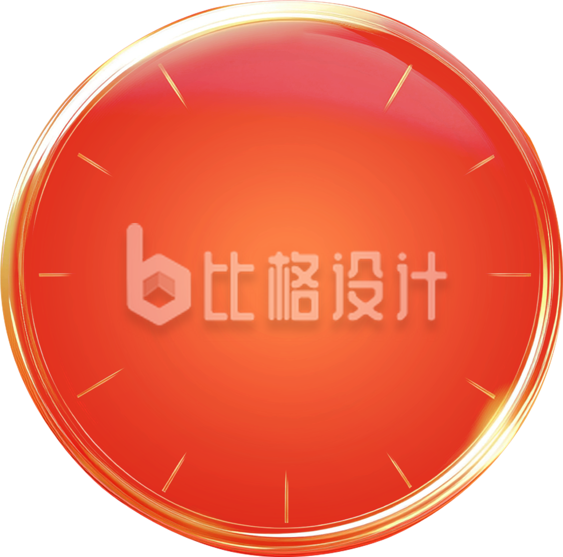 手绘红色钟表 手绘红色钟表