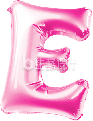 粉色英文字母E3D