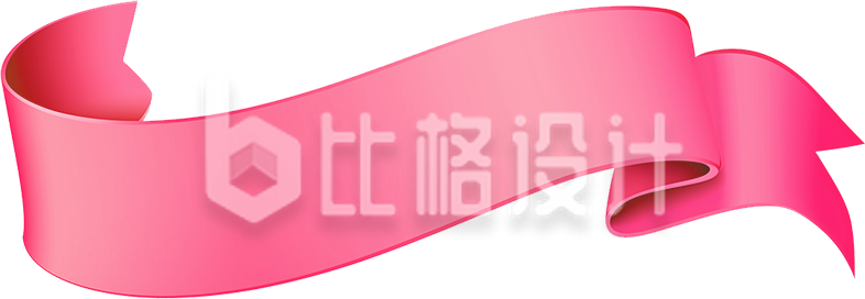 粉色丝带文字框