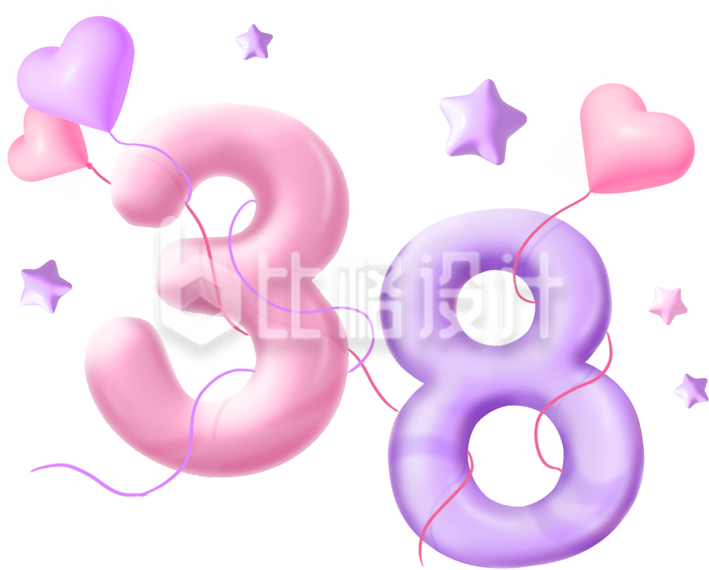 妇女节手绘装饰气球