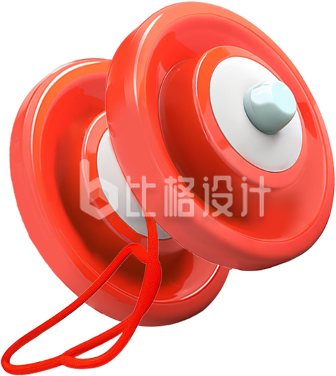 儿童玩具溜溜球3D手绘
