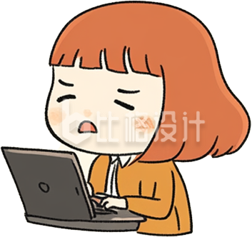 职场打工人上班手绘插画