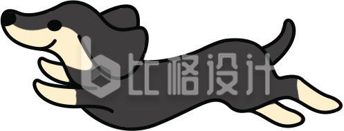 可爱小狗趣味插画