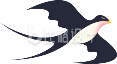 燕子春天手绘插画