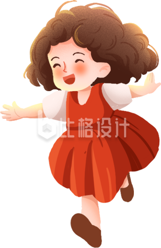 小女孩可爱手绘