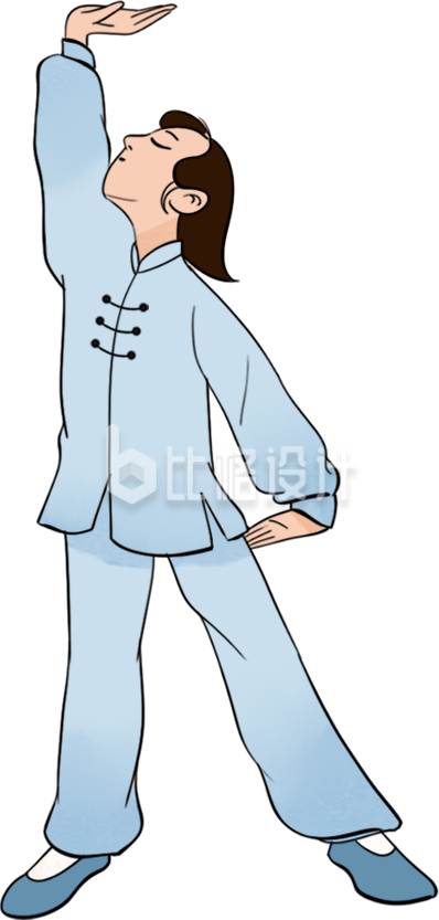 八段锦养生健身操女生手绘 八段锦养生健身操女生手绘