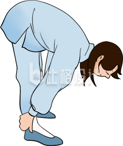 八段锦养生健身操女生手绘