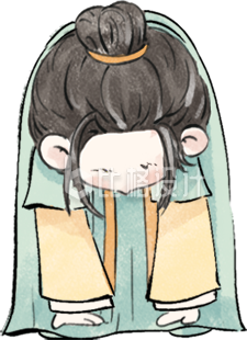 八段锦健身操古风小女孩可爱手绘