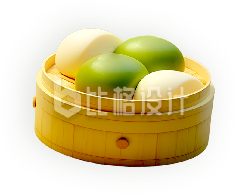 青团清明节美食竹篮3D